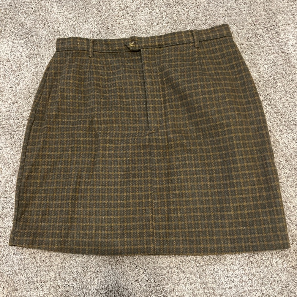 G.H. Bass & Co. Checkered Tan Skirt